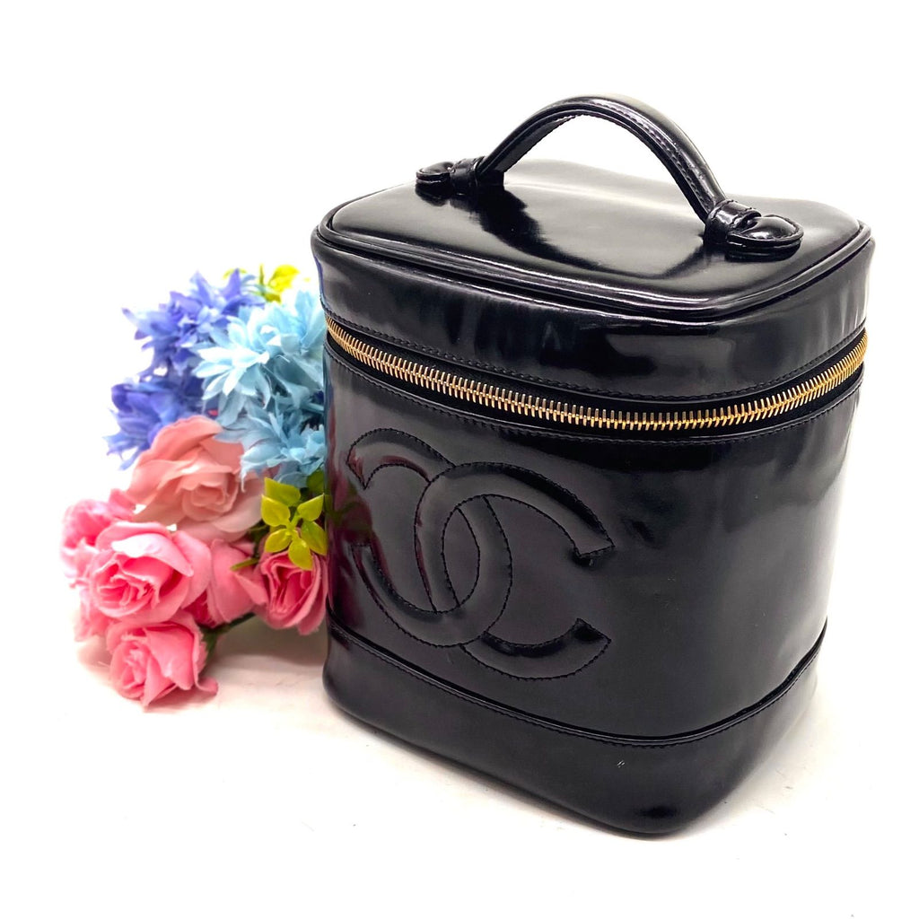 Chanel Vanity Bag CC Logo Black Seal