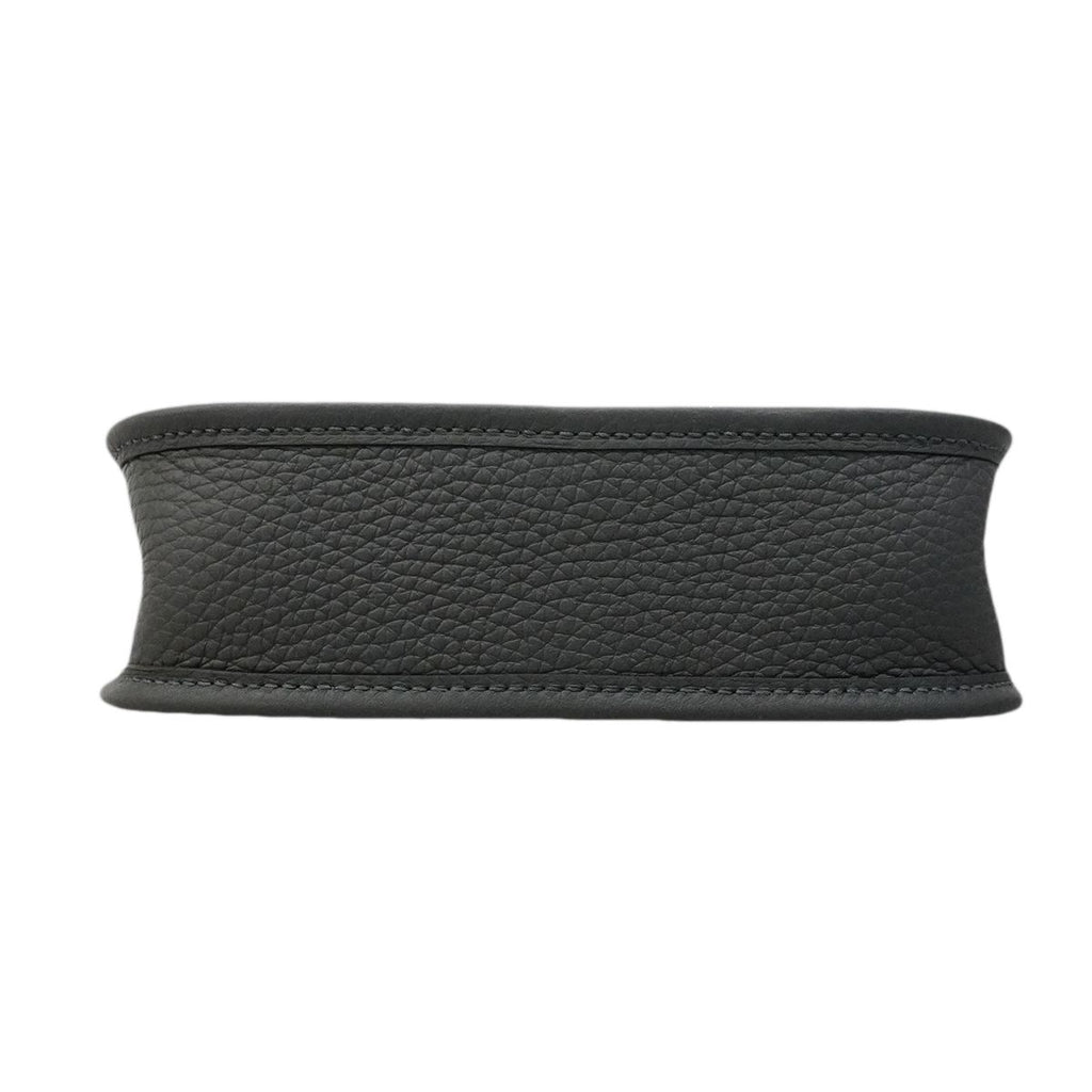 Hermes Shoulder Bag Evelyne TPM Taurillon Clemence Carbon Silver — view 3