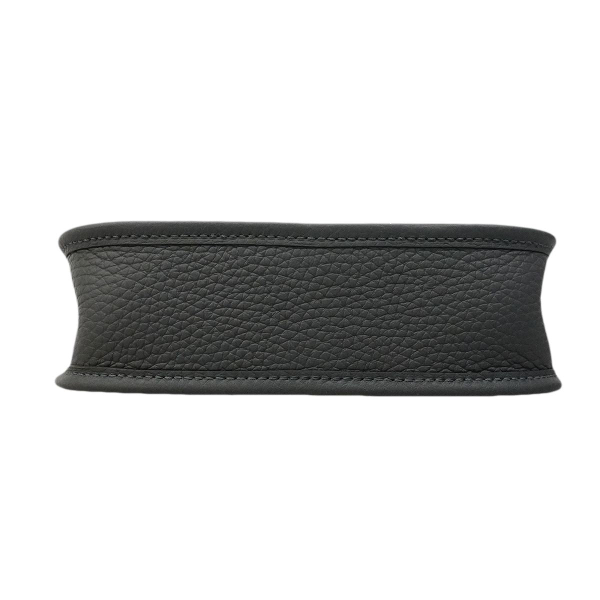 Hermes Shoulder Bag Evelyne TPM Taurillon Clemence Carbon Silver — view 3