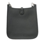 Hermes Shoulder Bag Evelyne TPM Taurillon Clemence Carbon Silver — view 6