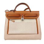Hermes Handbag Herbag Zip PM Toile GM Gold Silver 2-Way — view 7