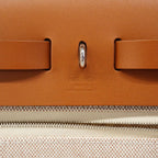 Hermes Handbag Herbag Zip PM Toile GM Gold Silver 2-Way — view 5