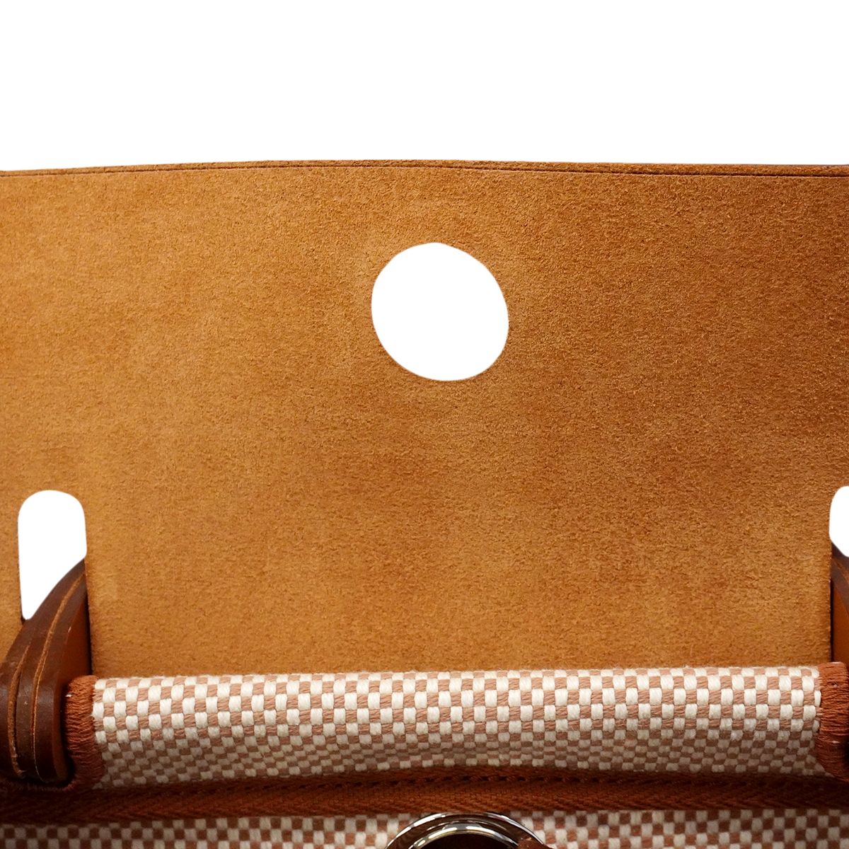 Hermes Handbag Herbag Zip PM Toile GM Gold Silver 2-Way — view 6