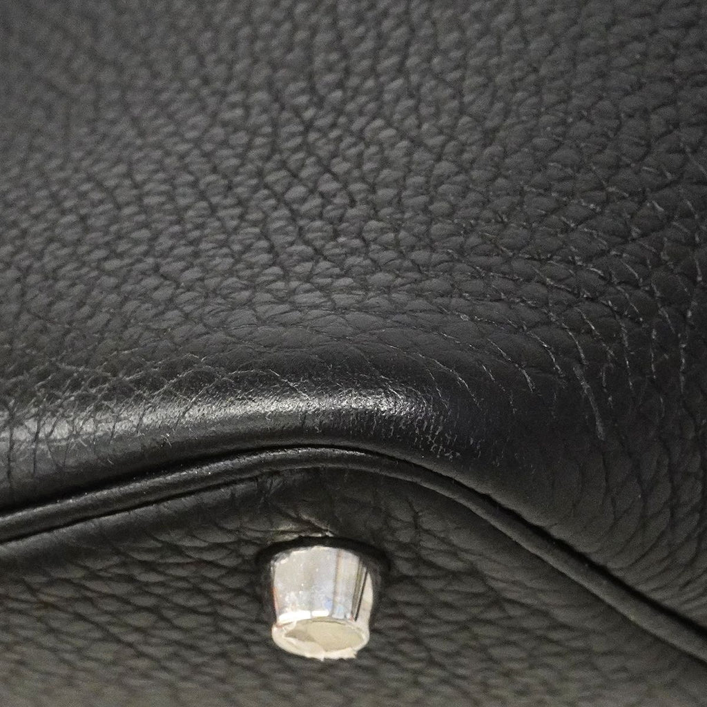 Hermes Handbag Picotin Lock PM Taurillon Clemence Black Silver — view 8