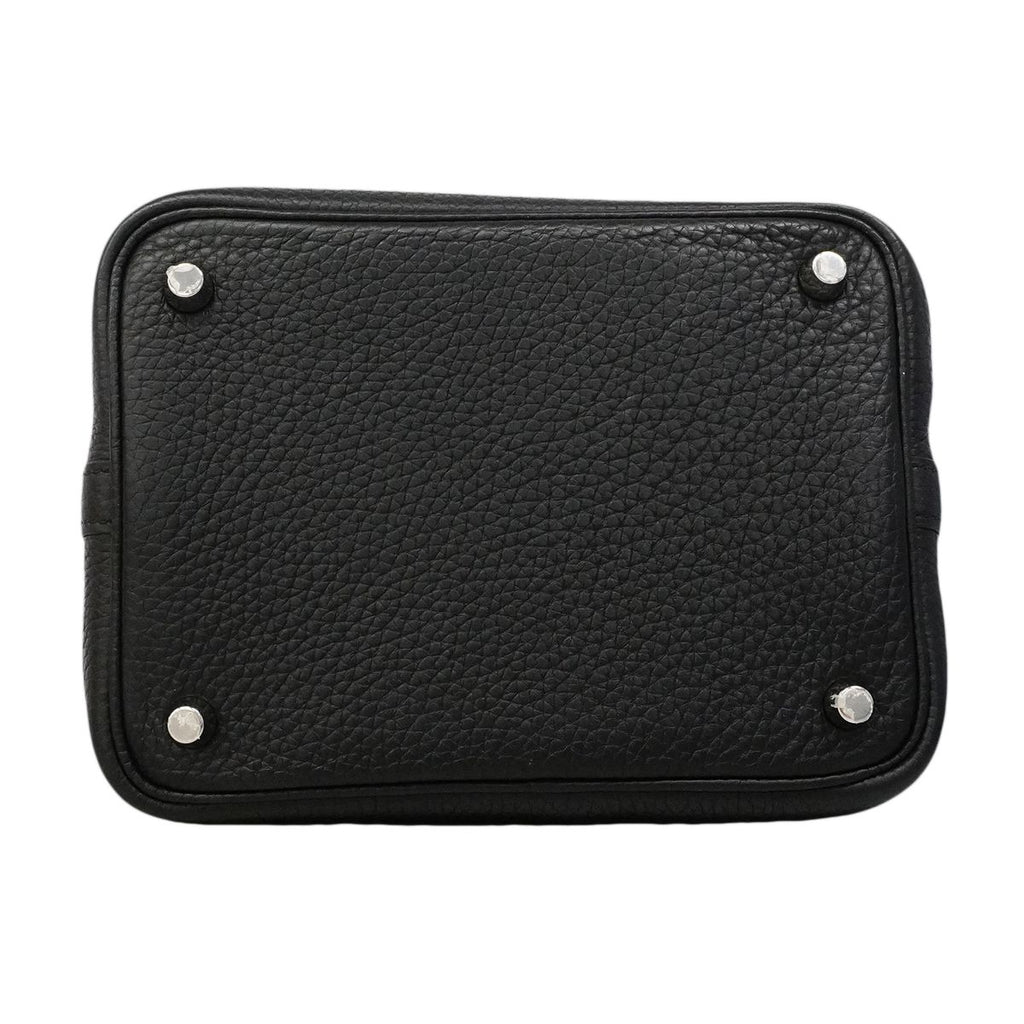 Hermes Handbag Picotin Lock PM Taurillon Clemence Black Silver — view 3