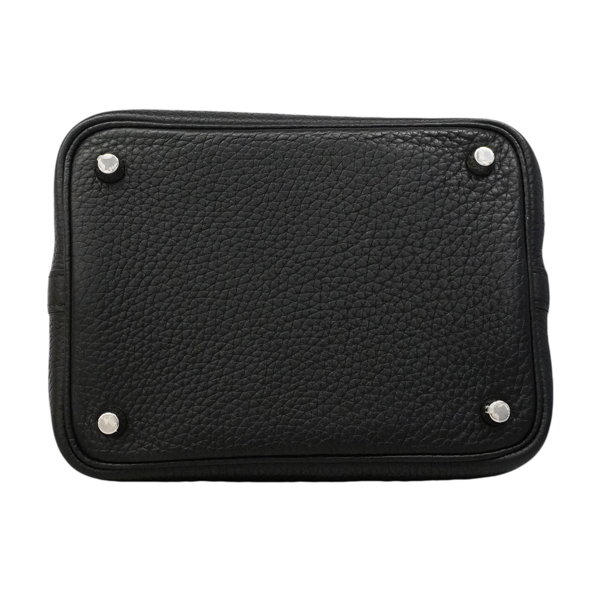 Hermes Handbag Picotin Lock PM Taurillon Clemence Black Silver — view 3