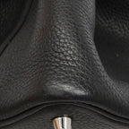 Hermes Handbag Picotin Lock PM Taurillon Clemence Black Silver — view 7