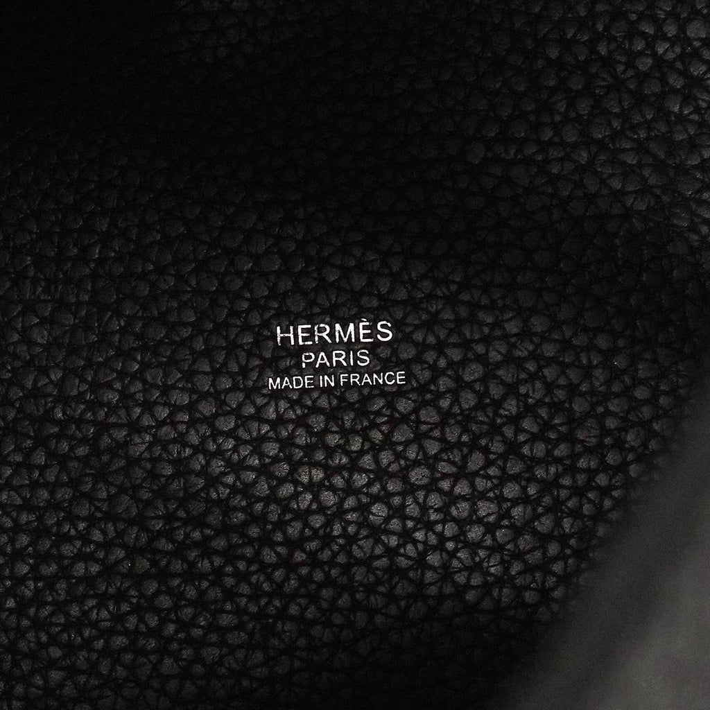 Hermes Handbag Picotin Lock PM Taurillon Clemence Black Silver — view 5