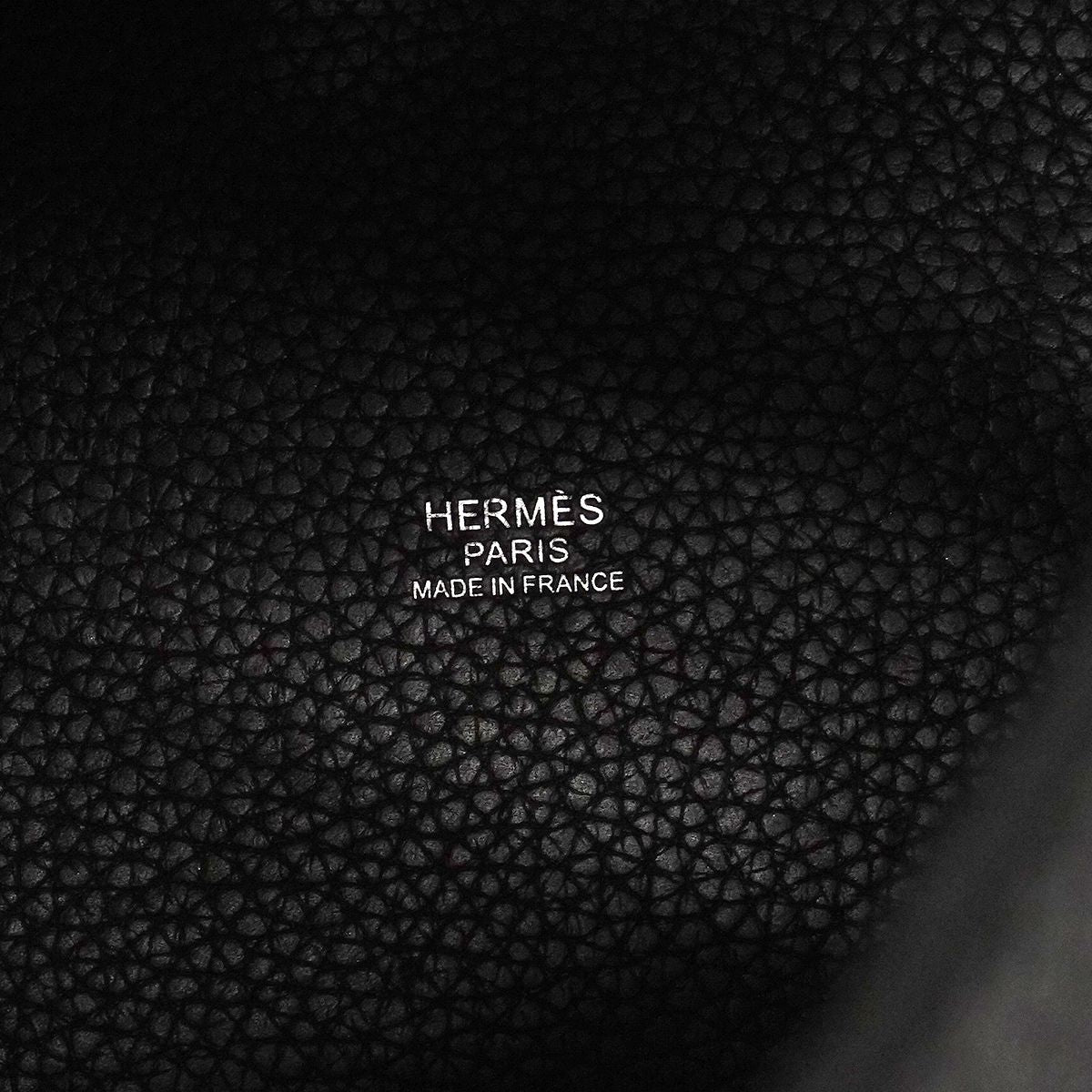 Hermes Handbag Picotin Lock PM Taurillon Clemence Black Silver — view 5