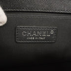 Chanel Shoulder Bag Boy Caviar Leather Black Silver — view 5