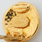 Chanel Earrings Vintage CC Logo Gold Plated — view 4