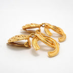 Chanel Earrings Vintage CC Logo Gold Plated — view 2