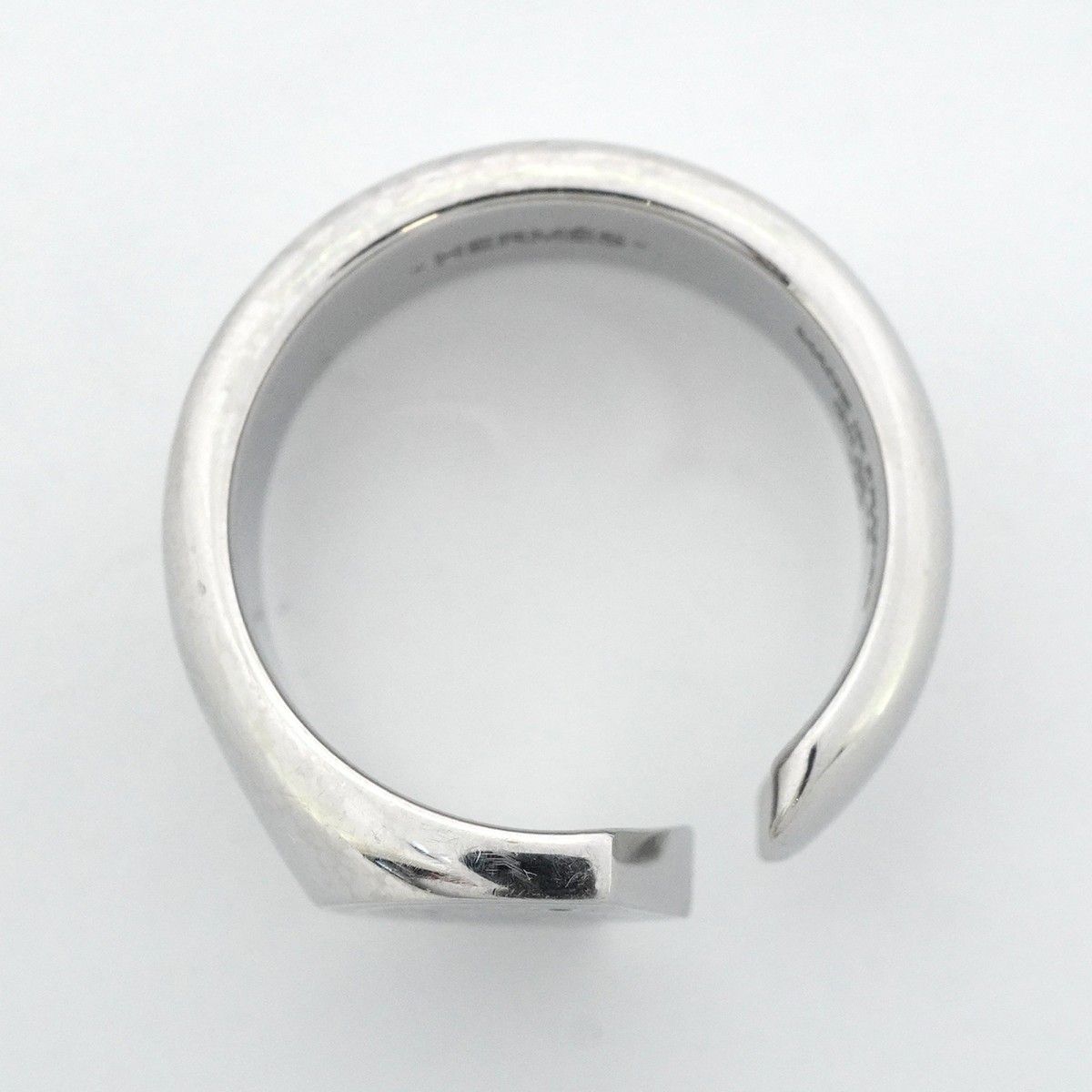 Hermes Ring Cal Zel Metal Silver Black — view 3