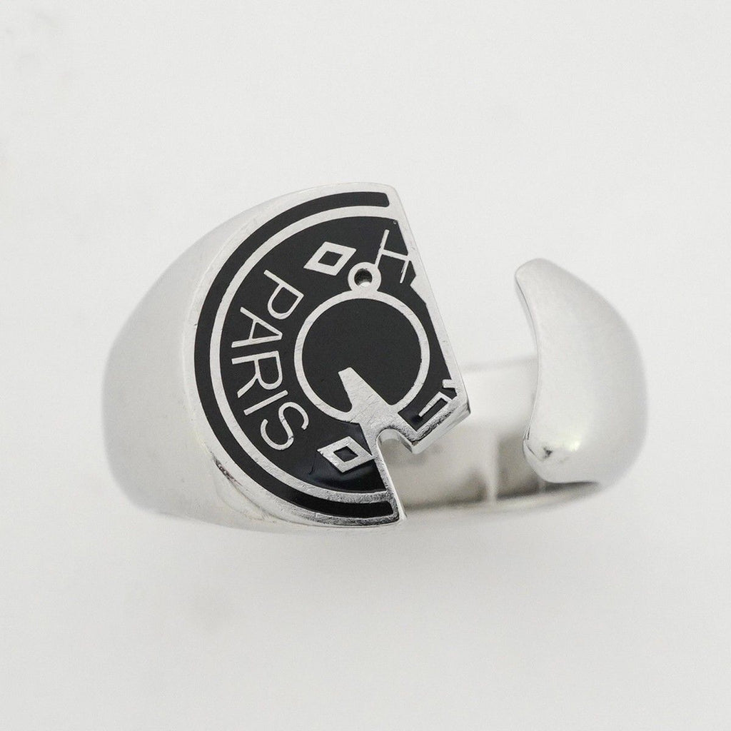 Hermes Ring Cal Zel Metal Silver Black — view 2