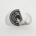 Hermes Ring Cal Zel Metal Silver Black — view 2