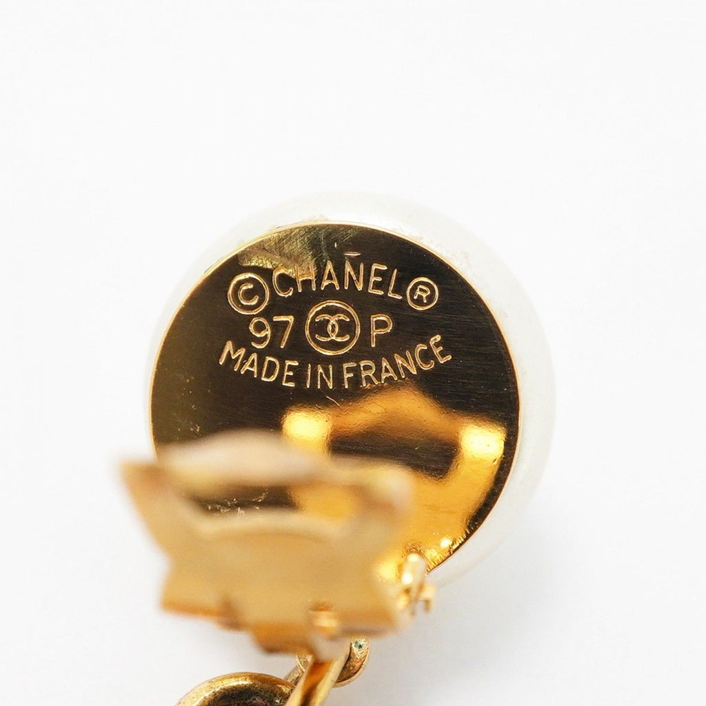Chanel Earrings Vintage CC Logo Round — view 4
