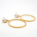 Chanel Earrings Vintage CC Logo Round — view 2