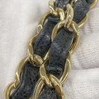 Chanel Chain Tote Quilted Caviar Leather Black Gold — view 7