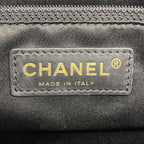 Chanel Chain Tote Quilted Caviar Leather Black Gold — view 5