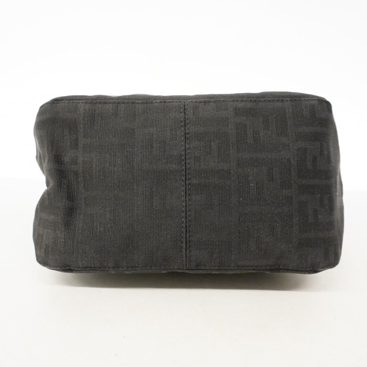 Fendi Handbag Zucchino Nylon Canvas Black Silver — view 3
