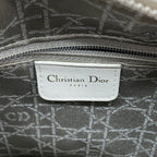 Dior Handbag Cannage Lady Leather Ivory Silver 2-Way — view 5