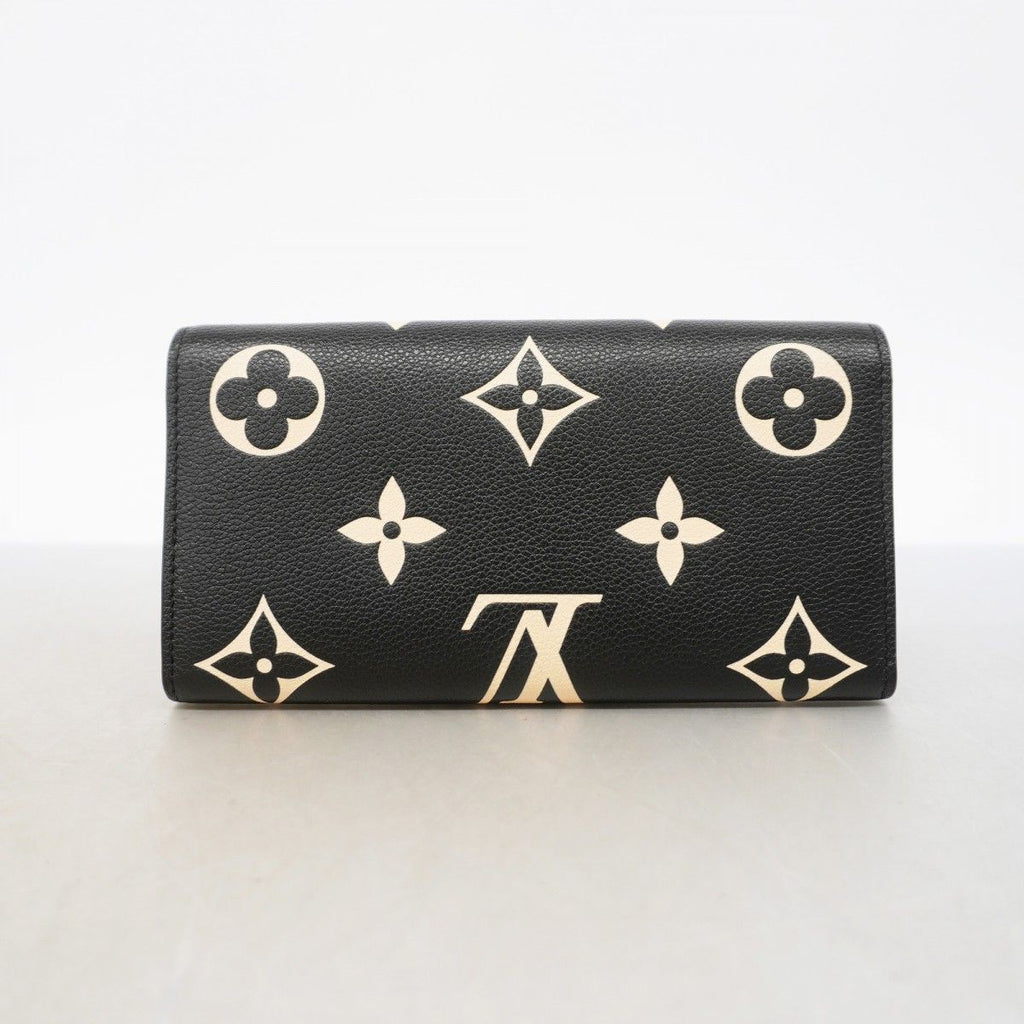 Louis Vuitton Wallet Monogram Empreinte Bicolor Portefeuille Sarah Black Beige — view 8