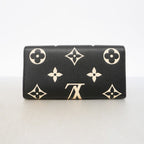 Louis Vuitton Wallet Monogram Empreinte Bicolor Portefeuille Sarah Black Beige — view 8