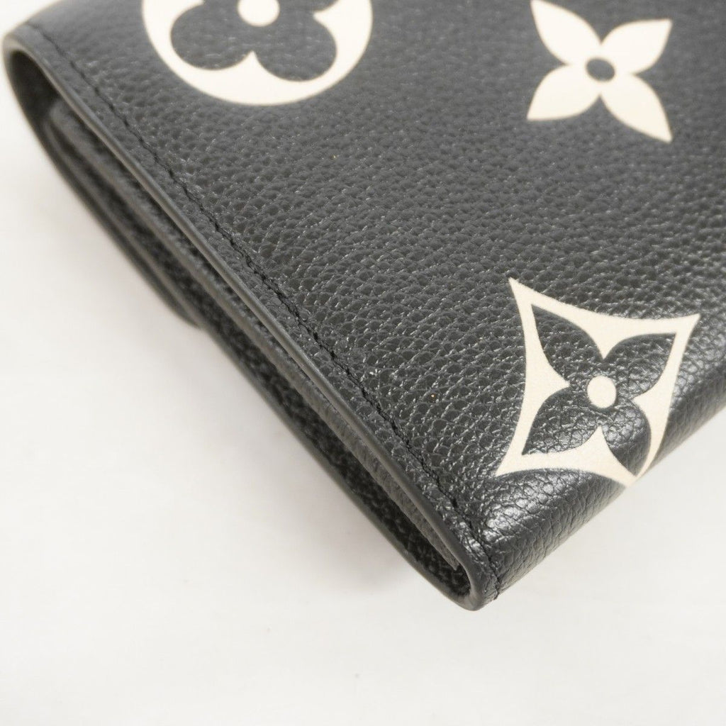 Louis Vuitton Wallet Monogram Empreinte Bicolor Portefeuille Sarah Black Beige — view 6