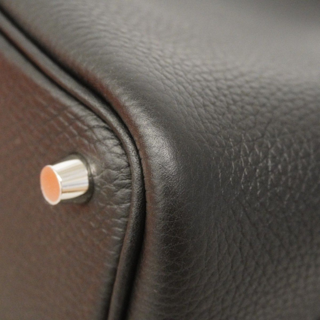 Hermes Handbag Picotin Lock PM Taurillon Clemence Black Silver — view 6