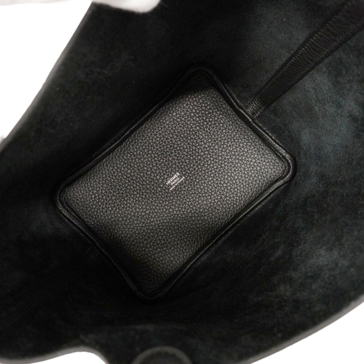 Hermes Handbag Picotin Lock PM Taurillon Clemence Black Silver — view 4