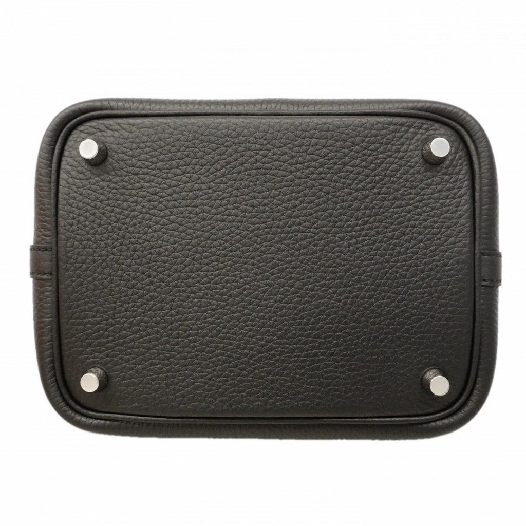Hermes Handbag Picotin Lock PM Taurillon Clemence Black Silver — view 3