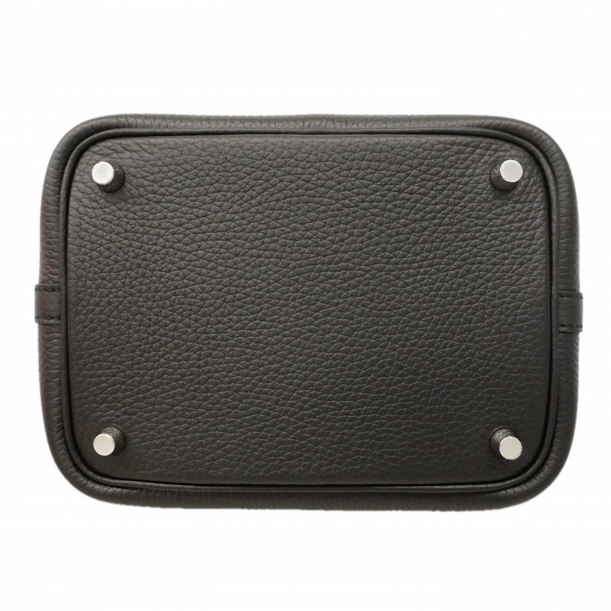 Hermes Handbag Picotin Lock PM Taurillon Clemence Black Silver — view 3