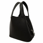 Hermes Handbag Picotin Lock PM Taurillon Clemence Black Silver — view 2