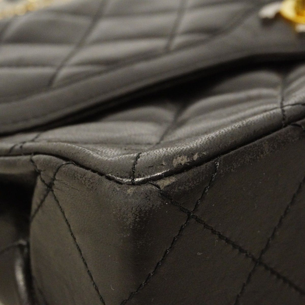 Chanel Shoulder Bag Quilted Limited Edition Lambskin Black Gold Silver — view 7