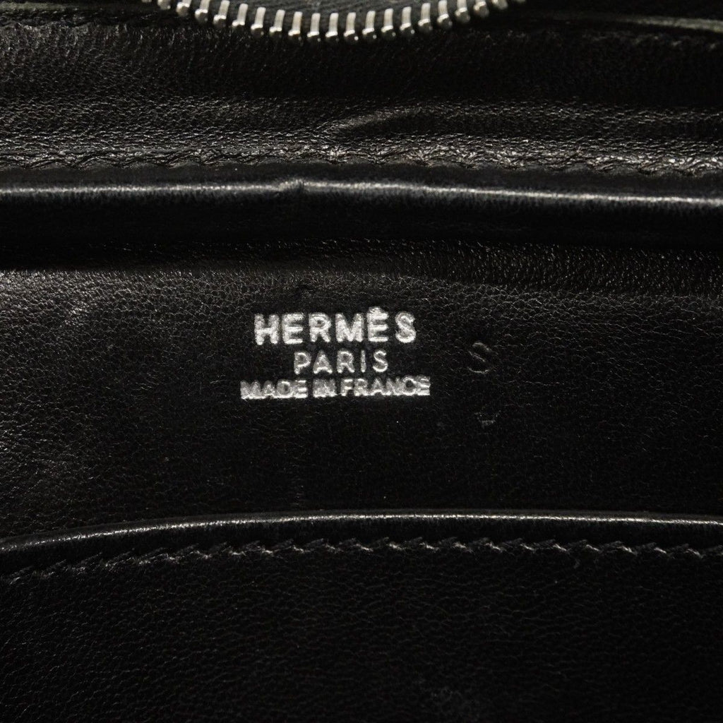 Hermes Handbag Plume Elan Dobris Black Silver — view 5