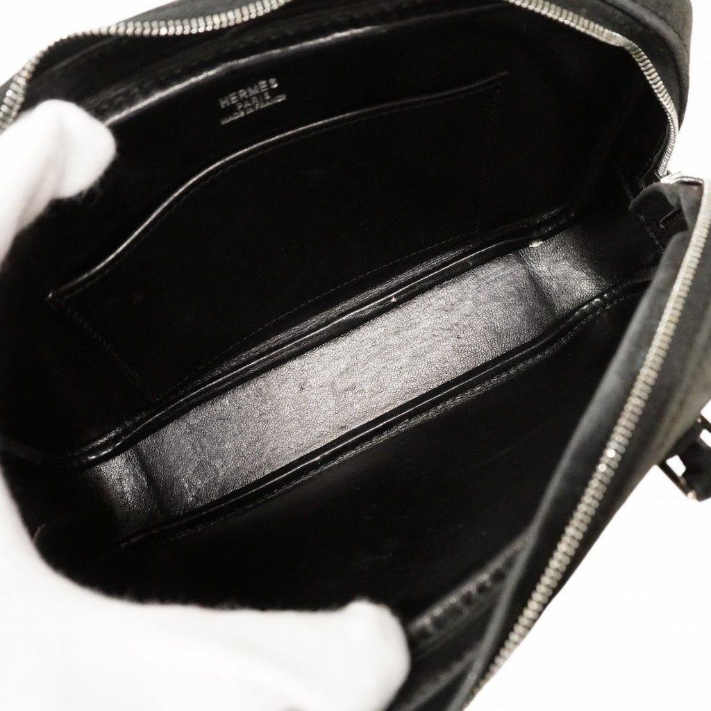 Hermes Handbag Plume Elan Dobris Black Silver — view 4