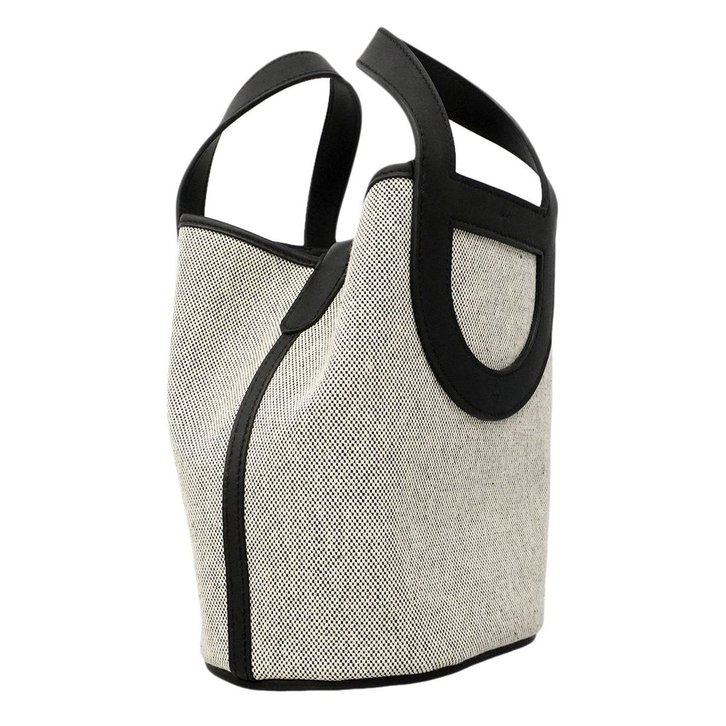 Hermes Handbag Inzampu 18 Toile Ash Swift Black Silver — view 2