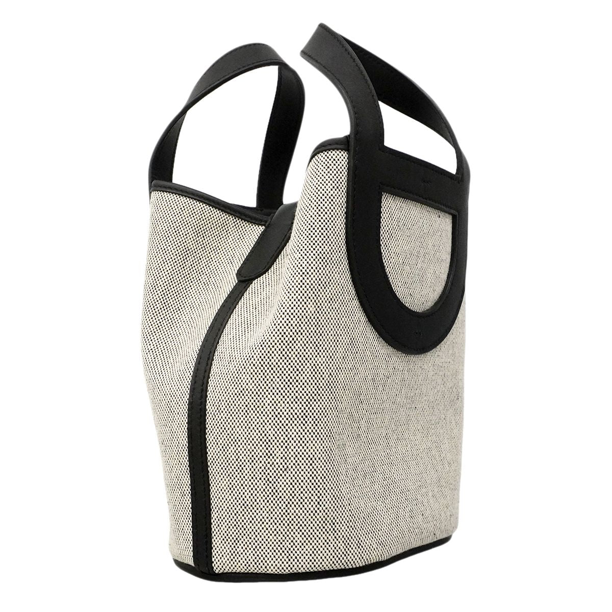 Hermes Handbag Inzampu 18 Toile Ash Swift Black Silver — view 2