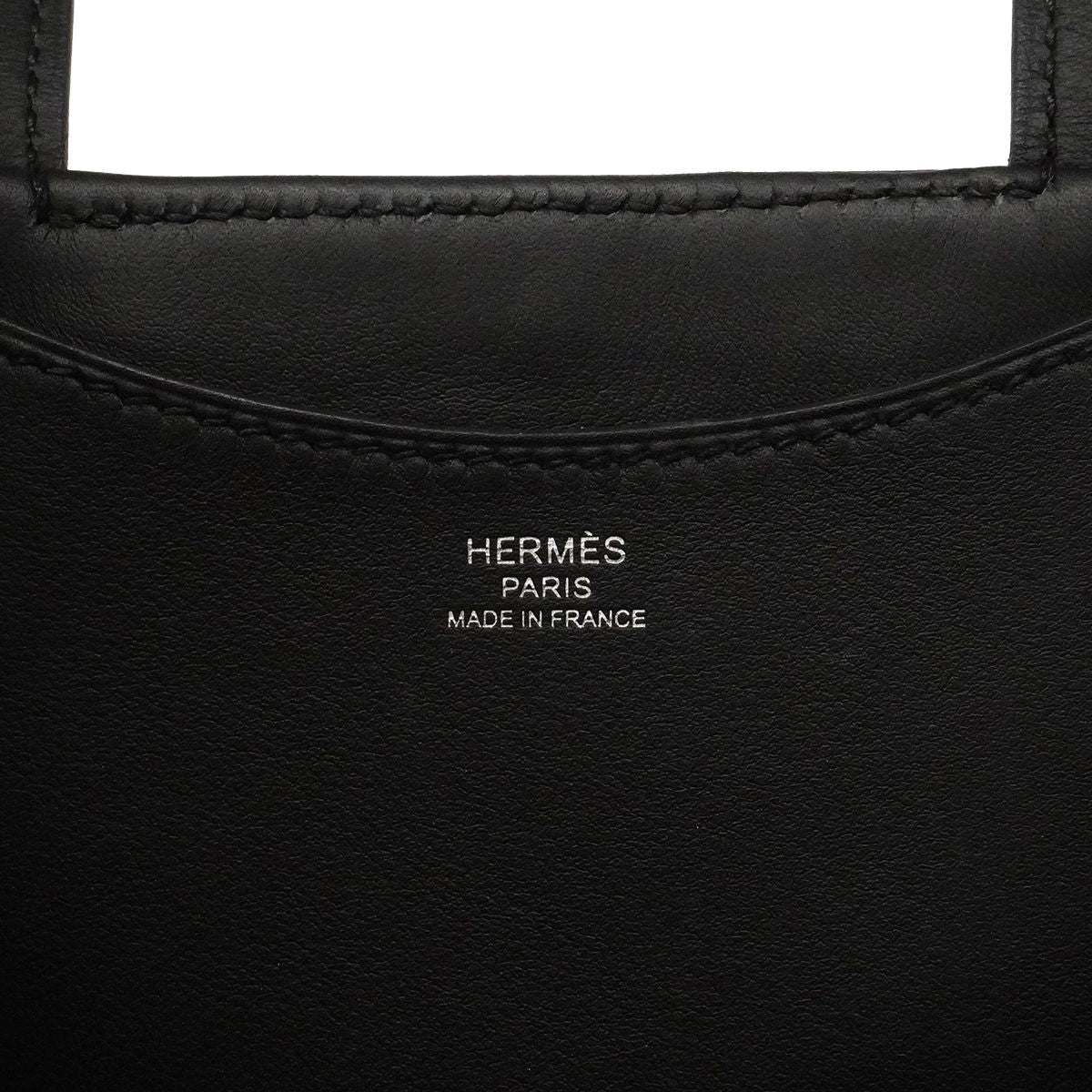 Hermes Handbag Inzampu 18 Toile Ash Swift Black Silver — view 5