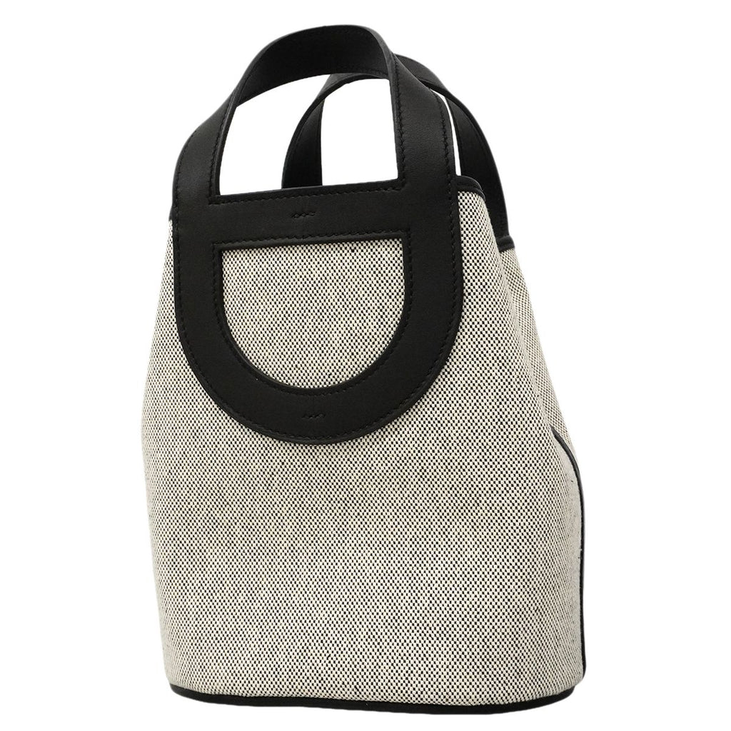 Hermes Handbag Inzampu 18 Toile Ash Swift Black Silver — view 8