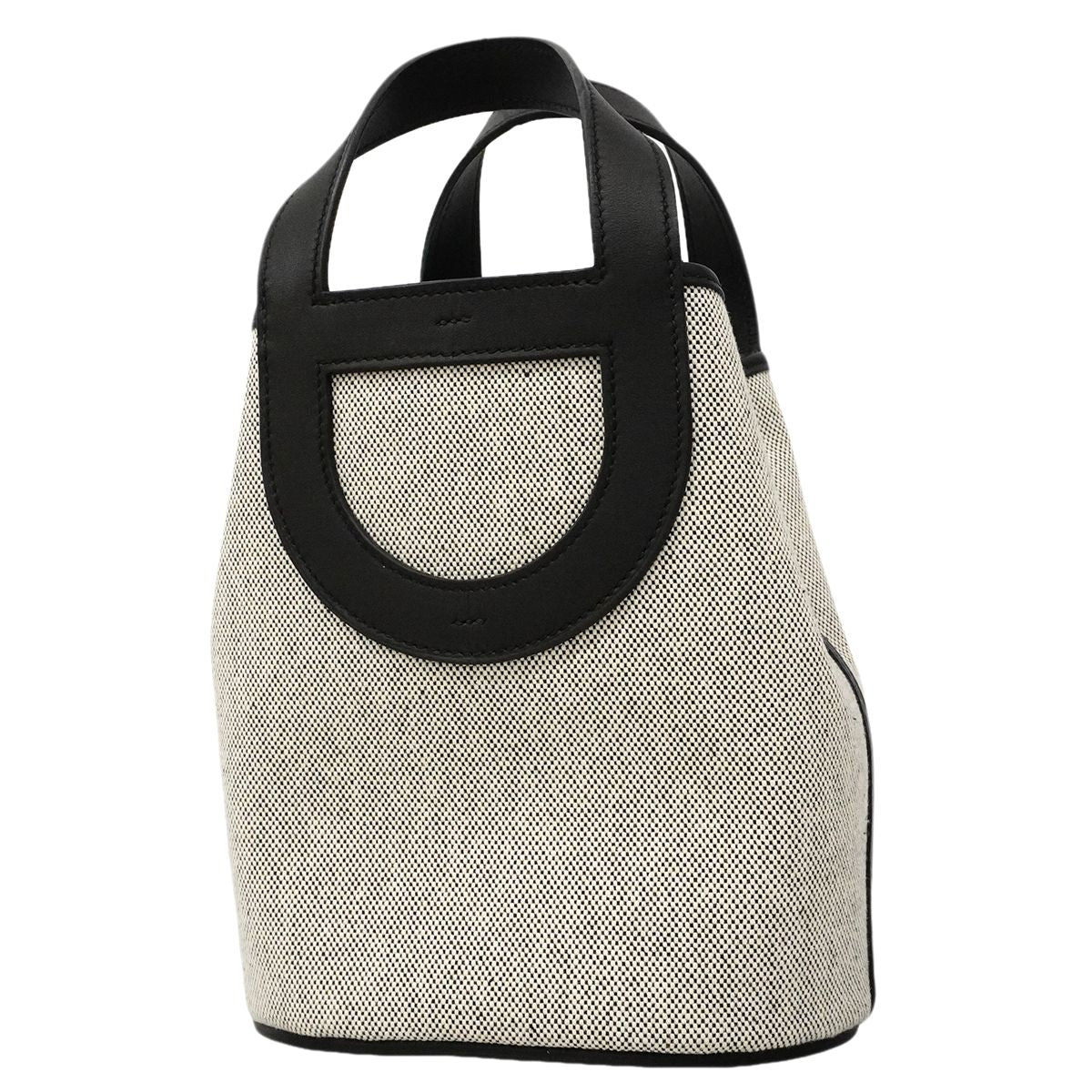 Hermes Handbag Inzampu 18 Toile Ash Swift Black Silver — view 8