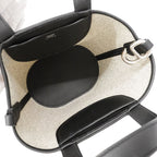 Hermes Handbag Inzampu 18 Toile Ash Swift Black Silver — view 4