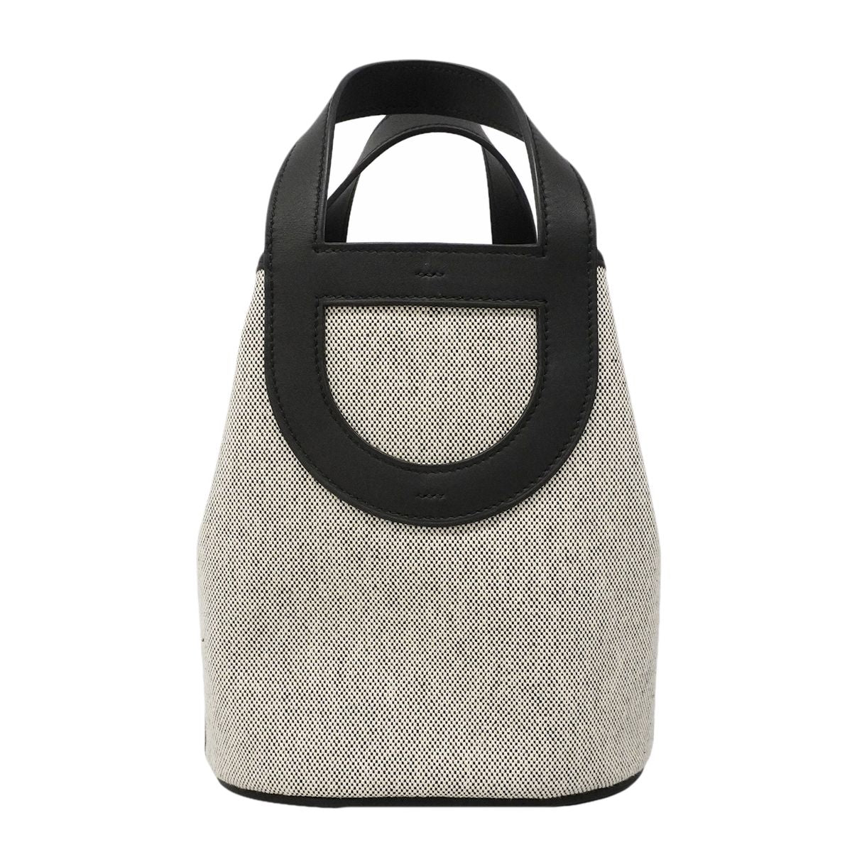 Hermes Handbag Inzampu 18 Toile Ash Swift Black Silver