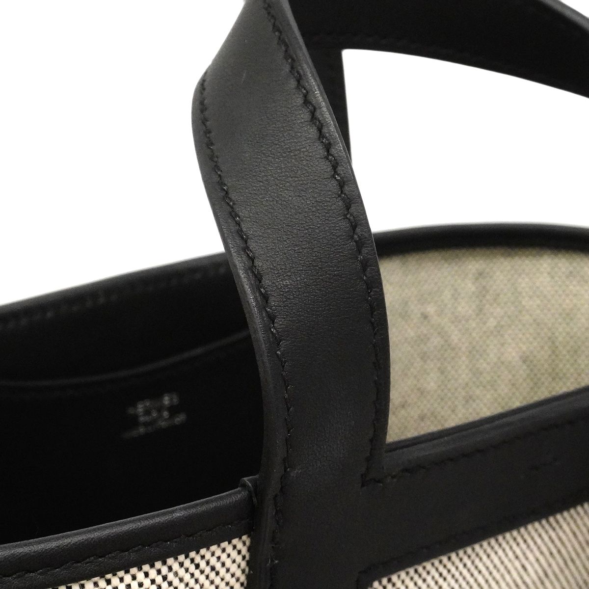 Hermes Handbag Inzampu 18 Toile Ash Swift Black Silver — view 7
