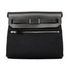Hermes Shoulder Bag Herbag Zip Mini Toile Military Black Silver — view 8