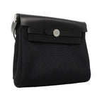 Hermes Shoulder Bag Herbag Zip Mini Toile Military Black Silver — view 2