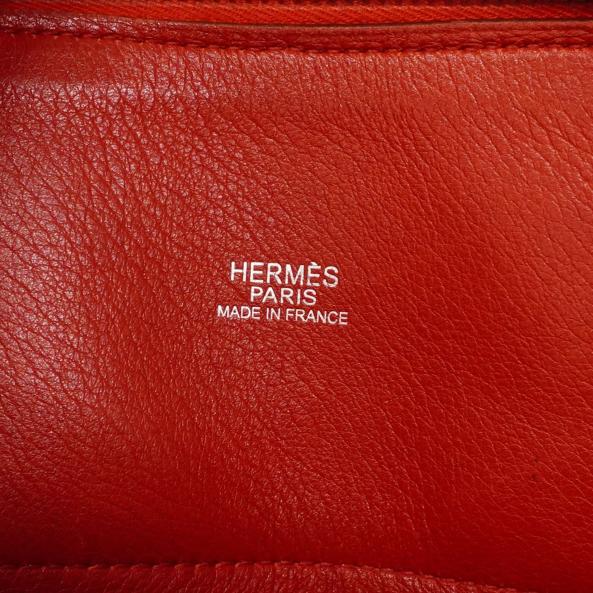 Hermes Handbag Bolide 27 Color Rouge Vif Silver 2-Way — view 5