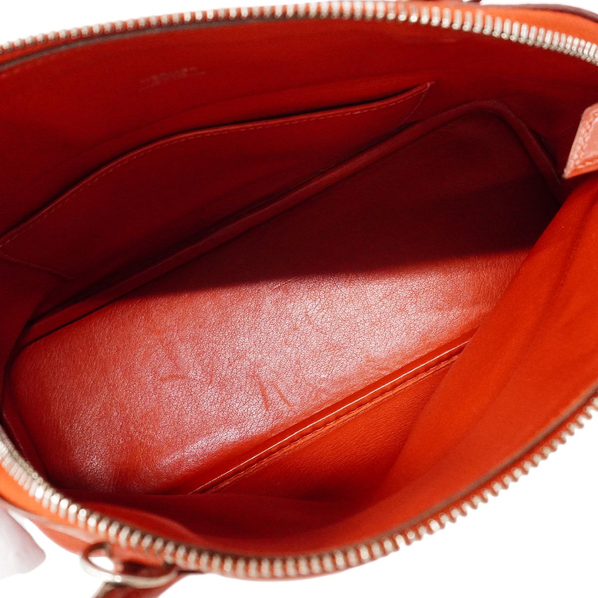Hermes Handbag Bolide 27 Color Rouge Vif Silver 2-Way — view 4
