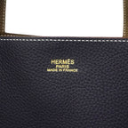 Hermes Tote Double Sens Taurillon Clemence Etoupe Blue Nuit — view 5