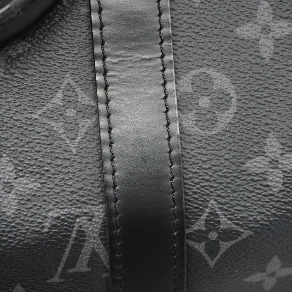 Louis Vuitton Boston Bag Monogram Eclipse Keepall Bandouliere 45 Black — view 8